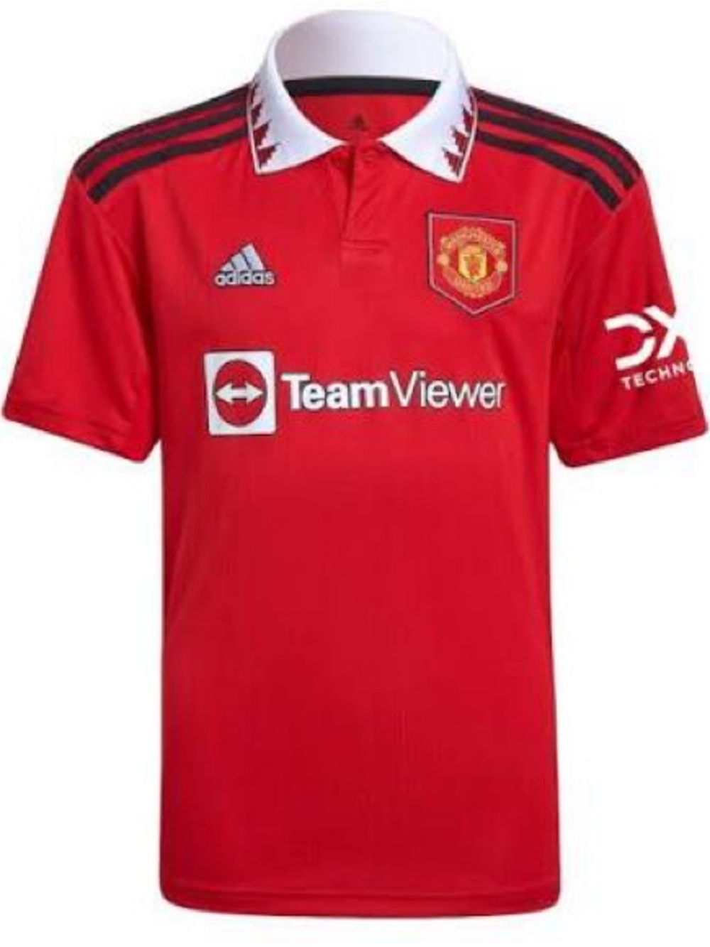 Manchester United Red Home Soccer Jersey by Adidas - TeamViewer Sponsor